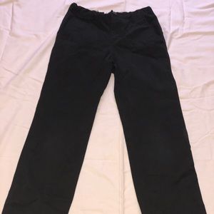 Black straight leg uniform pants